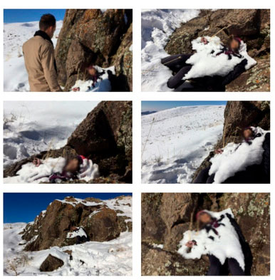 تصاویر جسد یخ زده دختر کرجی در کوه ها دروان