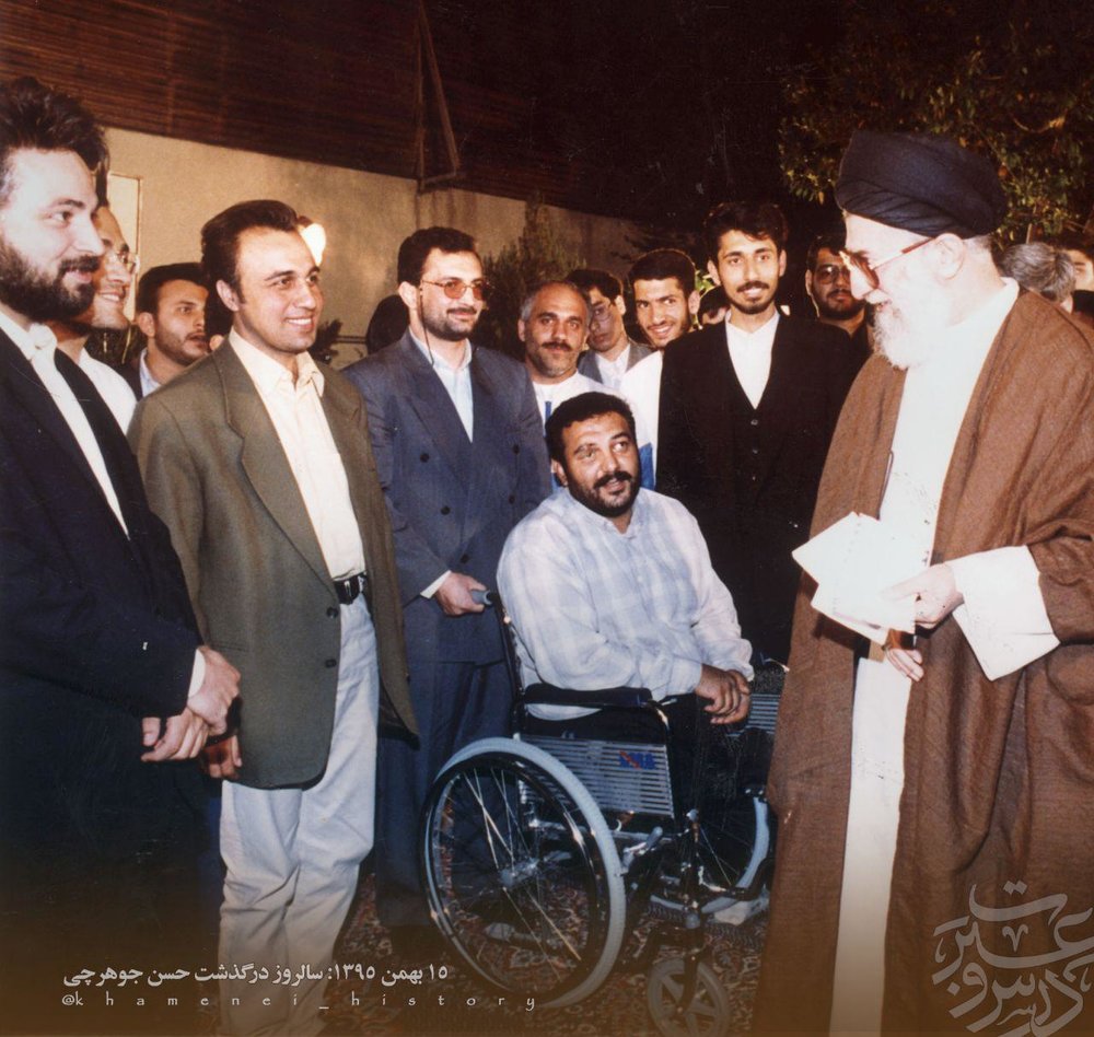 رامبد جوان، رضا عطاران و حسن جوهرچی در کنار رهبرانقلاب