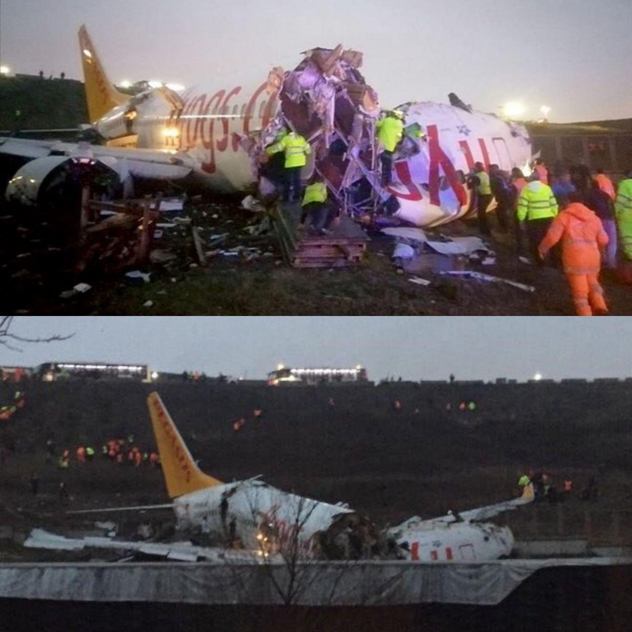 تصاویر جدید از هواپیمای سانحه دیده در استانبول ترکیه