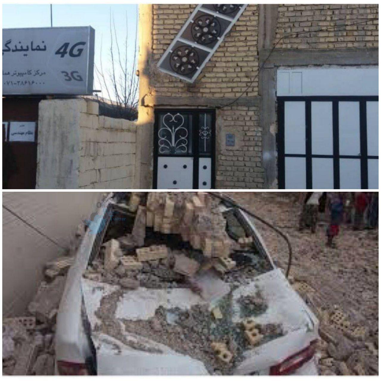 اولین تصویر از خسارت زلزله ۵.۴ ریشتری در شیراز
