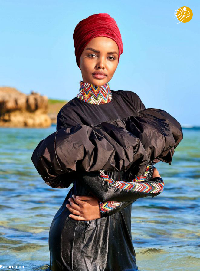 لباس شنای اسلامی بر تن اولین مدل جذاب مسلمان+تصاویر