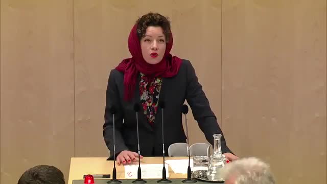 اقدام ارزشی نماینده پارلمان اتریش در دفاع از حجاب+عکس