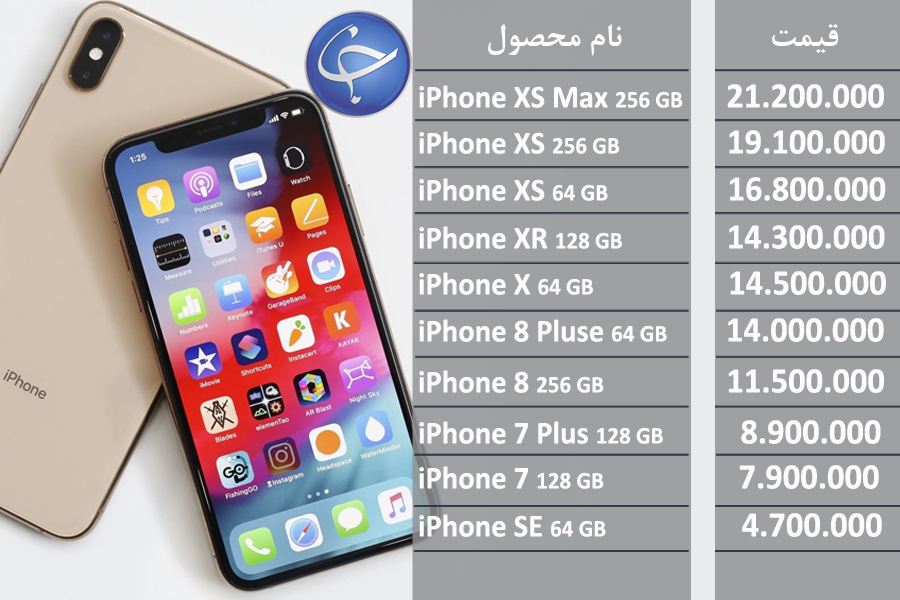 قیمت تلفن همراه در 18 خرداد 98+جدول