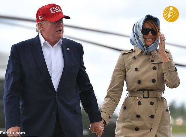 ملانیا ترامپ با حجاب شد!+عکس