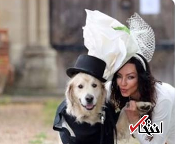 اوج انحطاط غرب در ازدواج یک زن با سگش در برنامه زنده! +تصاویر