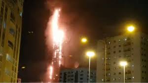 فیلم| آتش سوزی برج عظیم شارجه امارات+ اخرین اخبار
