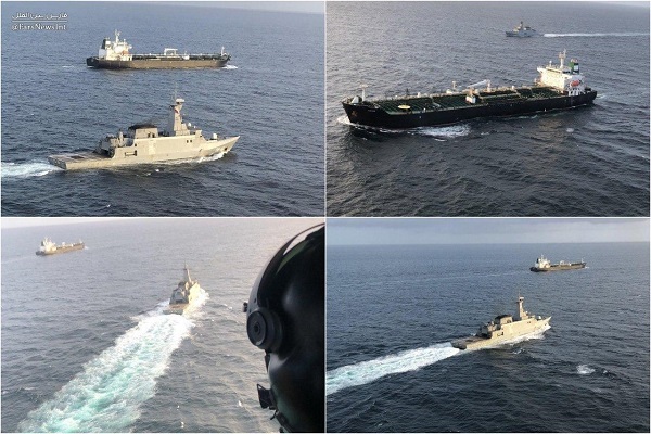 عکس/ اسکورت نفتکش ایرانی Fortune توسط نیروی دریایی ونزوئلا
