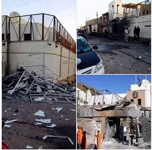 سفارت امارات در طرابلس در آتش خشم معترضان لیبیایی سوخت+ عکس