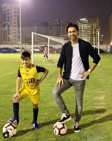 فرهاد مجیدی و پسر فوتبالیستش، بردیا/عکس