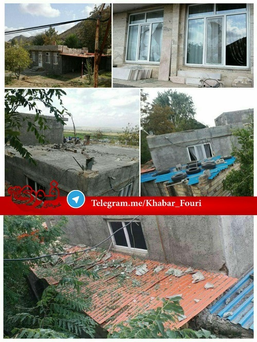 اصابت خمپاره به روستایی در شهرستان خداآفرین/ خمپاره مربوط به درگیری ارمنستان و آذربایجان است