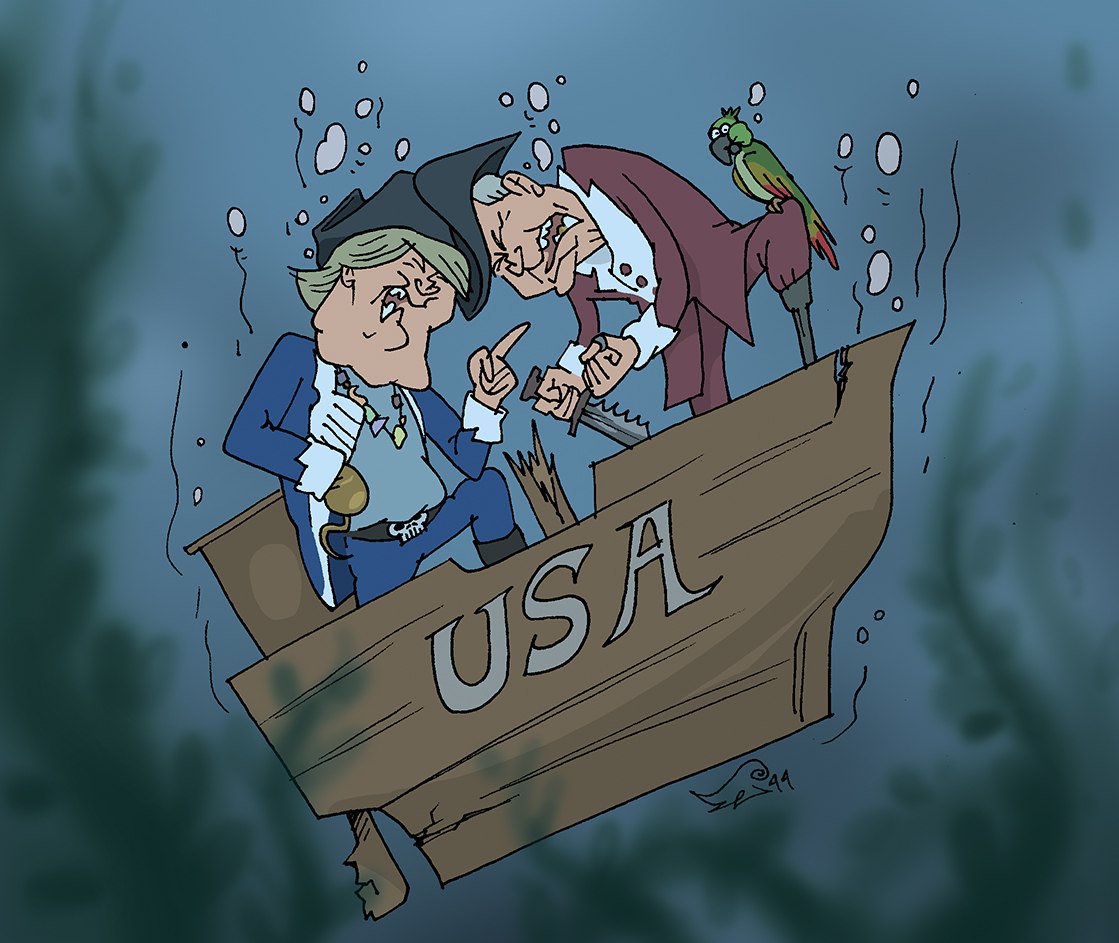 کاریکاتور | دزدان دریایی آمریکایی