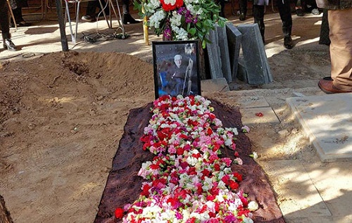 بهرام رادان در مراسم خاکسپاری پدرش+ عکس و فیلم