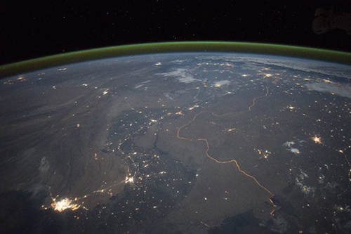 مرز هند و پاکستان از ایستگاه فضایی+ عکس