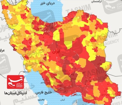 جدیدترین اخبار کرونا در ایران؛ یک فوتی هر ۷ دقیقه + نقشه و نمودار
