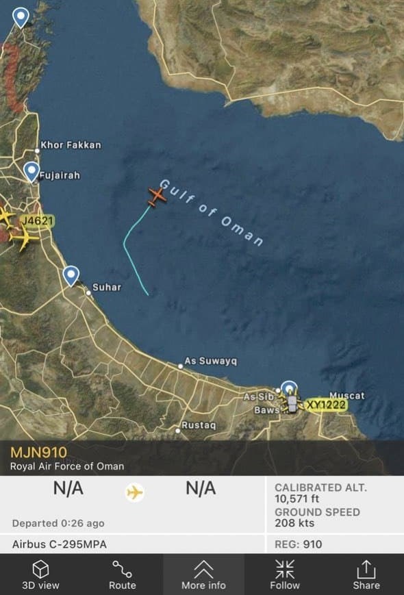 حادثه برای یک کشتی در سواحل امارات
