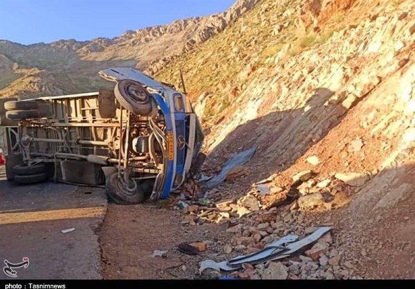 جزئیات حادثه واژگونی مینی بوس در کردستان/ ۲۲ نفر کشته و زخمی شدند+ عکس