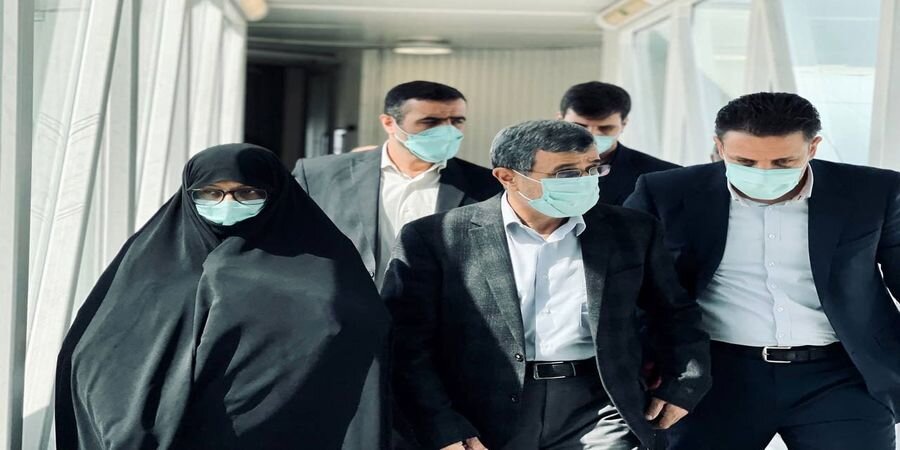 احمدی‌نژاد با همسرش به دبی رفت+ علت و عکس