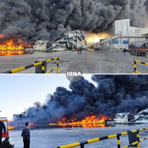 جزئیات آتش سوزی گسترده در شرکت طبیعت زرندیه+ فیلم و تصاویر