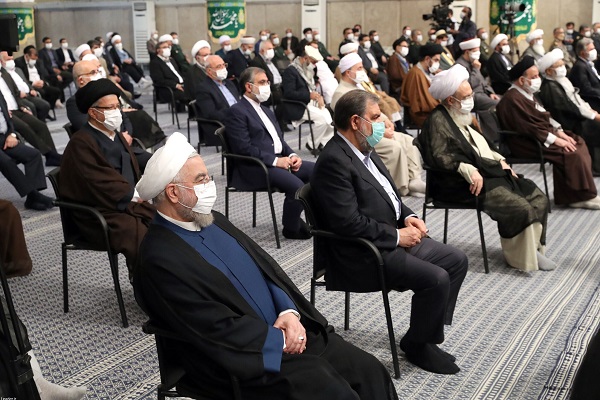 حضور روحانی در دیدار امروز مسئولان با رهبر انقلاب+ عکس