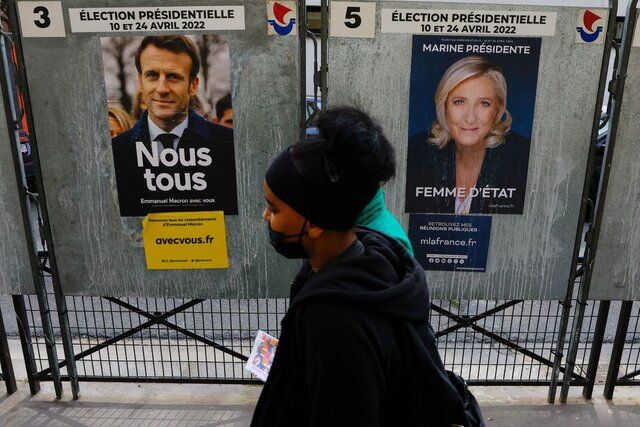 رقابت تنگاتنگ مکرون و لوپن در انتخابات ریاست‌جمهوری فرانسه