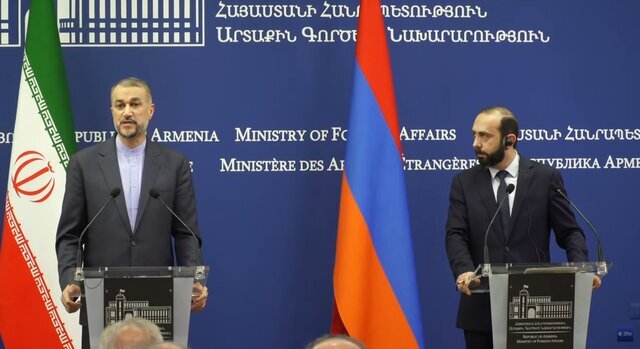 نشست خبری مشترک وزرای امور خارجه ایران و ارمنستان