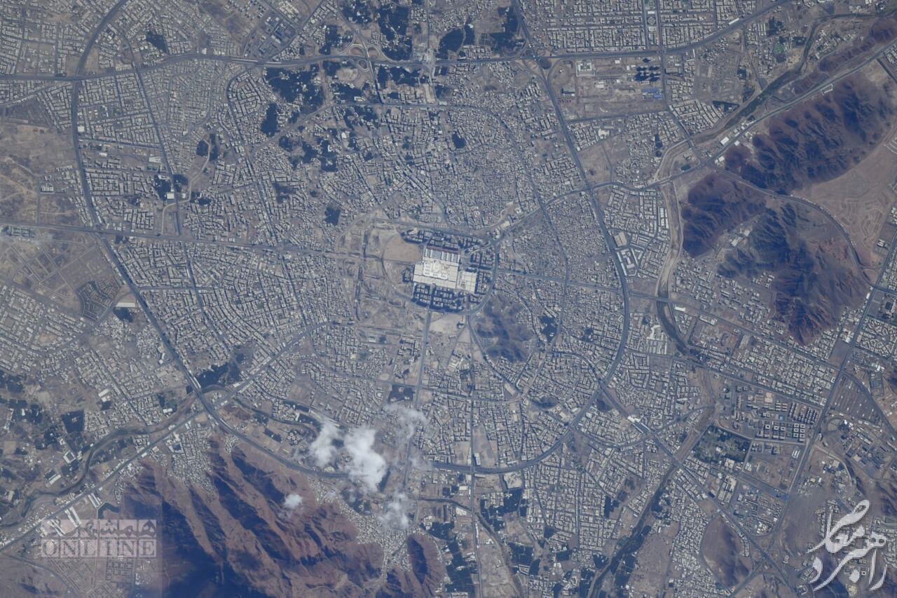 عکس / تصویر هوایی جدید از شهر مدینه که فضانورد روس گرفت
