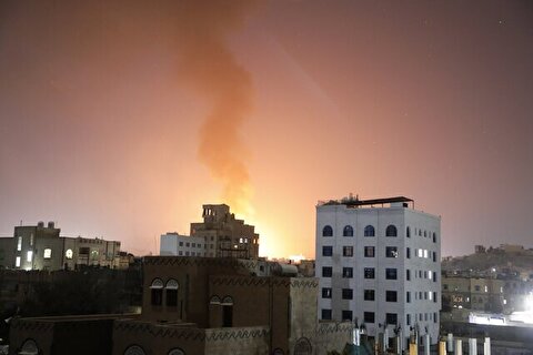   بمباران الحدیده یمن توسط آمریکا و انگلیس