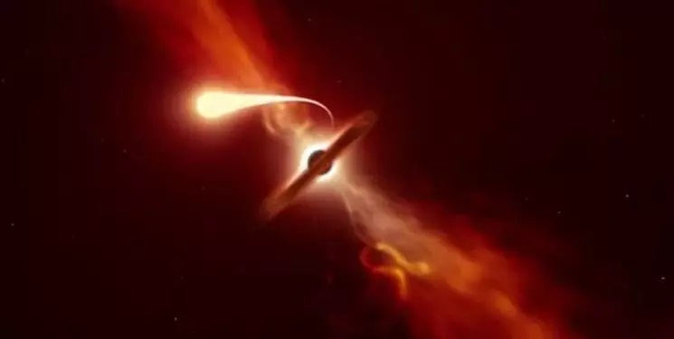 بیدار شدن یک سیاه‌چاله غول‌پیکر در فضا +‌عکس