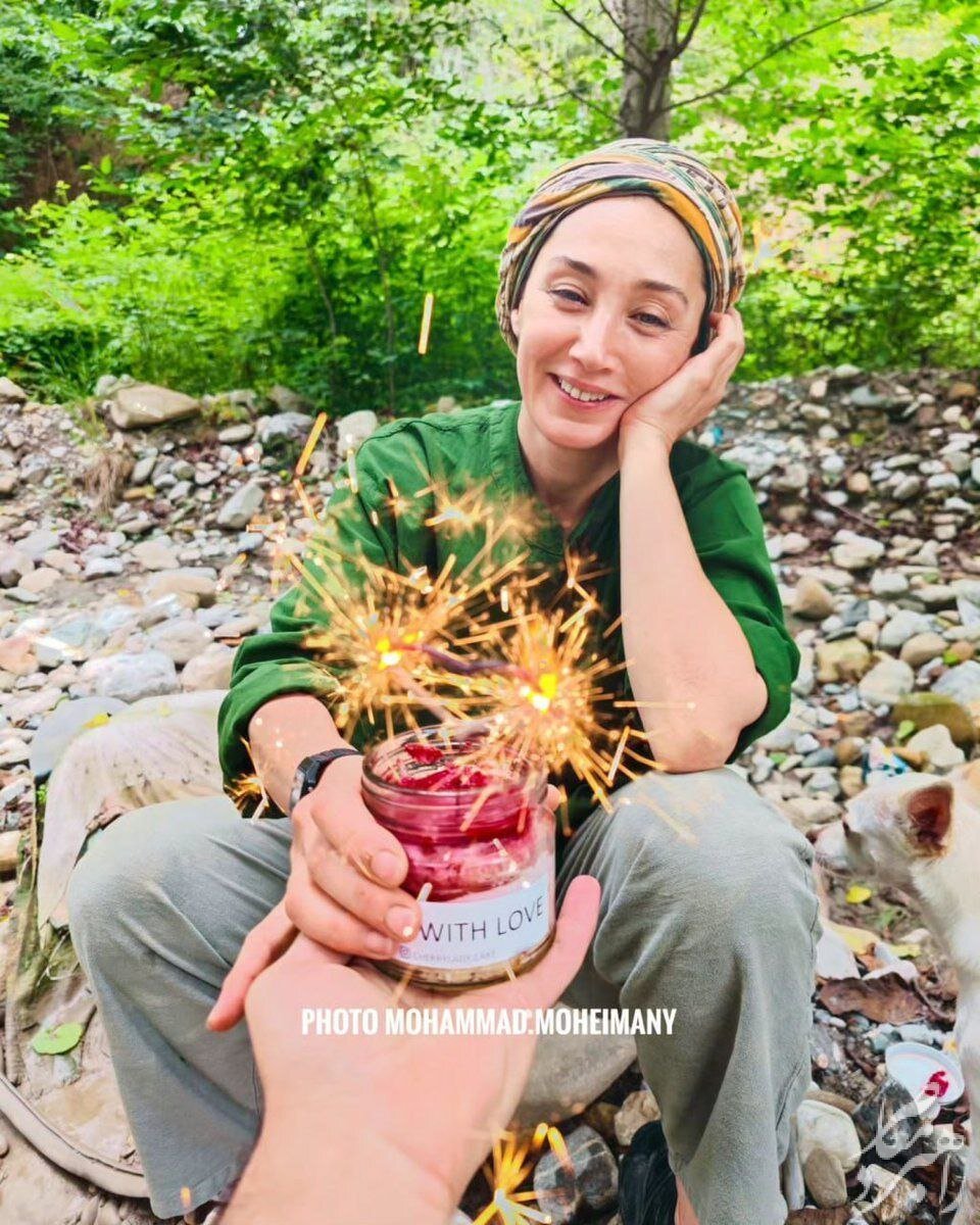 عکس | ژست جالب هدیه تهران در تولد