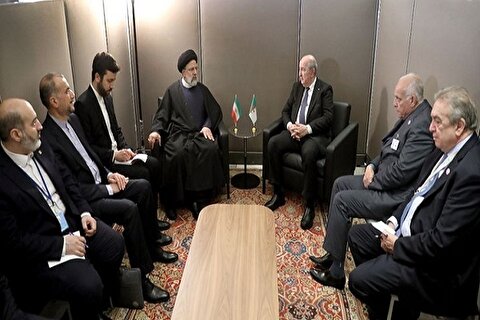 دیدار رئیسجمهور الجزایر با آیتالله رئیسی دیدار رئیسجمهور الجزایر با آیتالله رئیسی