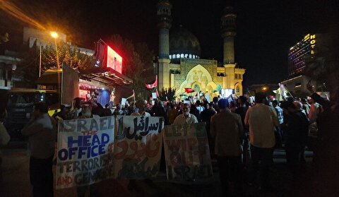 تجمع مردمی در تهران در حمایت از پیروزی مردم فلسطین +عکس