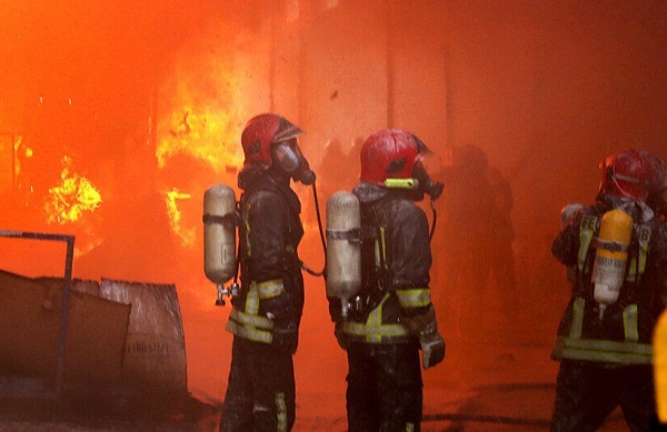 آتش سوزی در شهرک صنعتی خیام