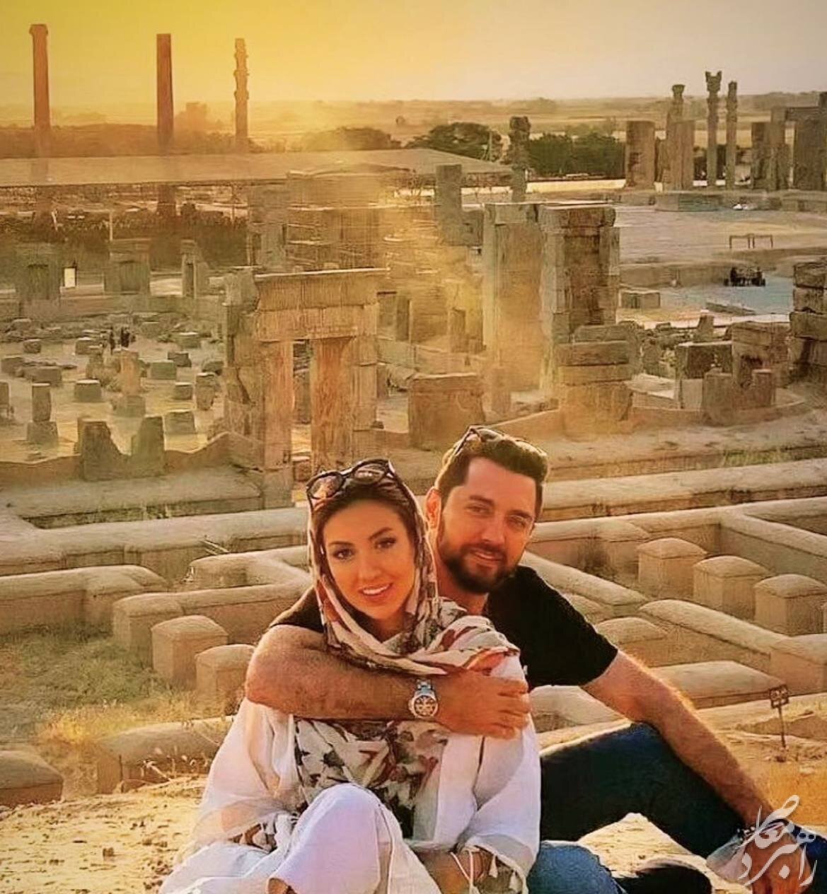 جدیدترین تصویر از بهرام رادان و همسرش در تخت‌جمشید + عکش