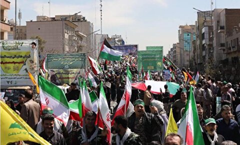 حماسه ملت روزه دار ایران در روز جهانی قدس