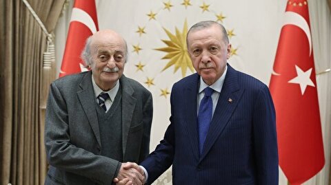 اردوغان با ولید جنبلاط در آنکارا دیدار کرد