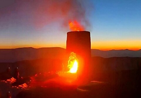 میراث فرهنگی: میل ۱۵۰۰ ساله املش، در اثر آتش‌سوزی ۲ میلیارد تومان خسارت دیده است