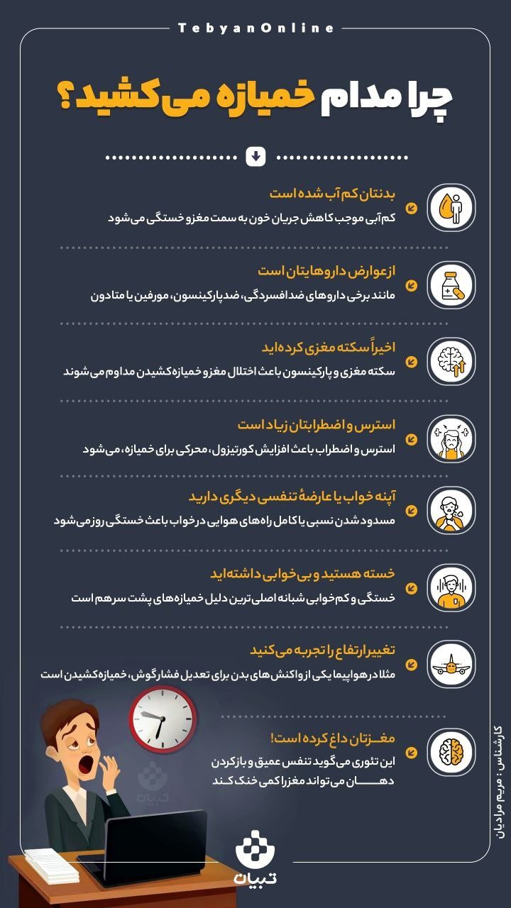 چرا مدام خمیازه می‌کشید؟