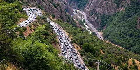 جاده کندوان مسدود شد/ ترافیک سنگین در جاده‌های شمال