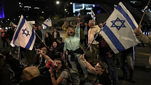 ادامه تظاهرات صهیونیست‌ها در تل آویو علیه کابینه نتانیاهو