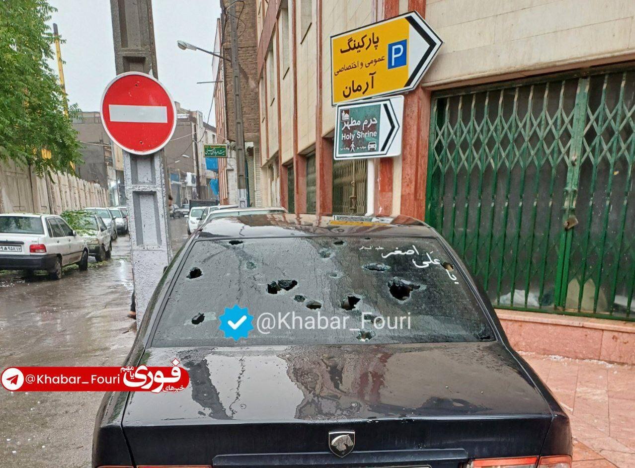 تگرگ در مشهد شیشه خودرو‌ها را شکست! + عکس