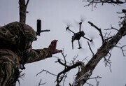 ویدئو / لحظه شکار پهپاد اوکراینی توسط توسط پهپاد روسی