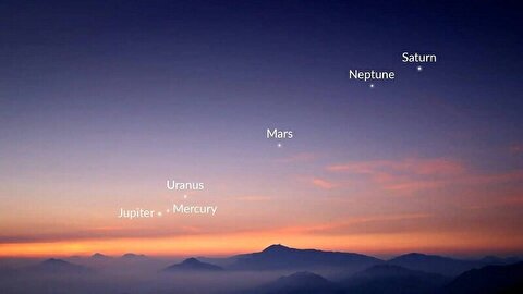 بامداد یکشنبه سیارات منظومه شمسی را در یک صف ببینید