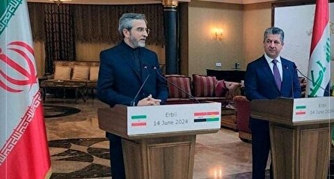 باقری کنی در کنفرانس خبری مشترک با مسرور بارزانی: به هیچ طرفی اجازه نمی‌دهیم روابط دوستانه ما را با اقلیم کردستان خدشه دار کند