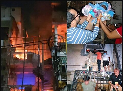 مرگ دلخراش ۶ نوزاد در آتش‌ سوزی مهیب بیمارستان دهلی 