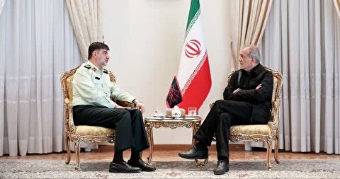 دیدار سردار رادان با رئیس‌جمهور منتخب