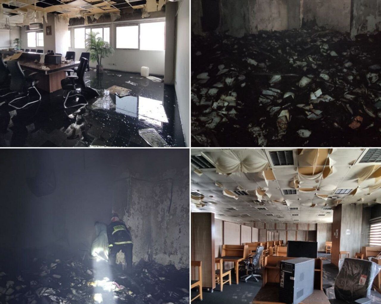 آتش‌سوزی در دانشکده علوم پزشکی ایرانشهر + عکس