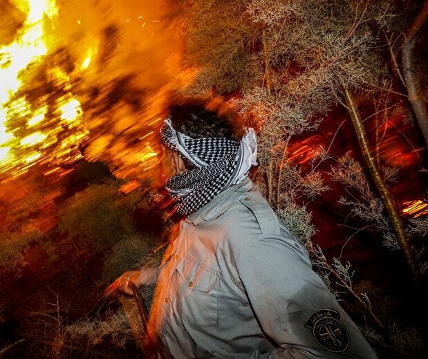 تصاویر | تصاویر ۶۵ هکتار از جنگل‌های کرخه در آتش سوخت