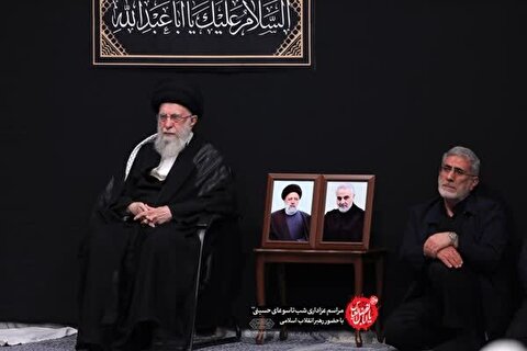 برگزاری مراسم عزاداری شب تاسوعای حسینی با حضور رهبر انقلاب