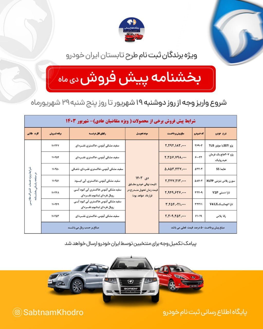 فراخوان واریز وجه بخشنامه پیش فروش ثبت نام یکپارچه خودرو اعلام شد + جزئیات