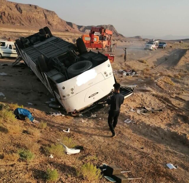 جزئیات حادثه مرگبار اتوبوس زائران بوشهری در جاده طبس